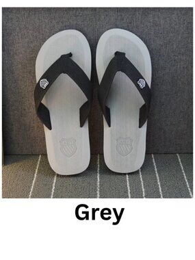 Men's EVA Flip-Flops Indoor/Outdoor Lightweight Beach GREY Slippers